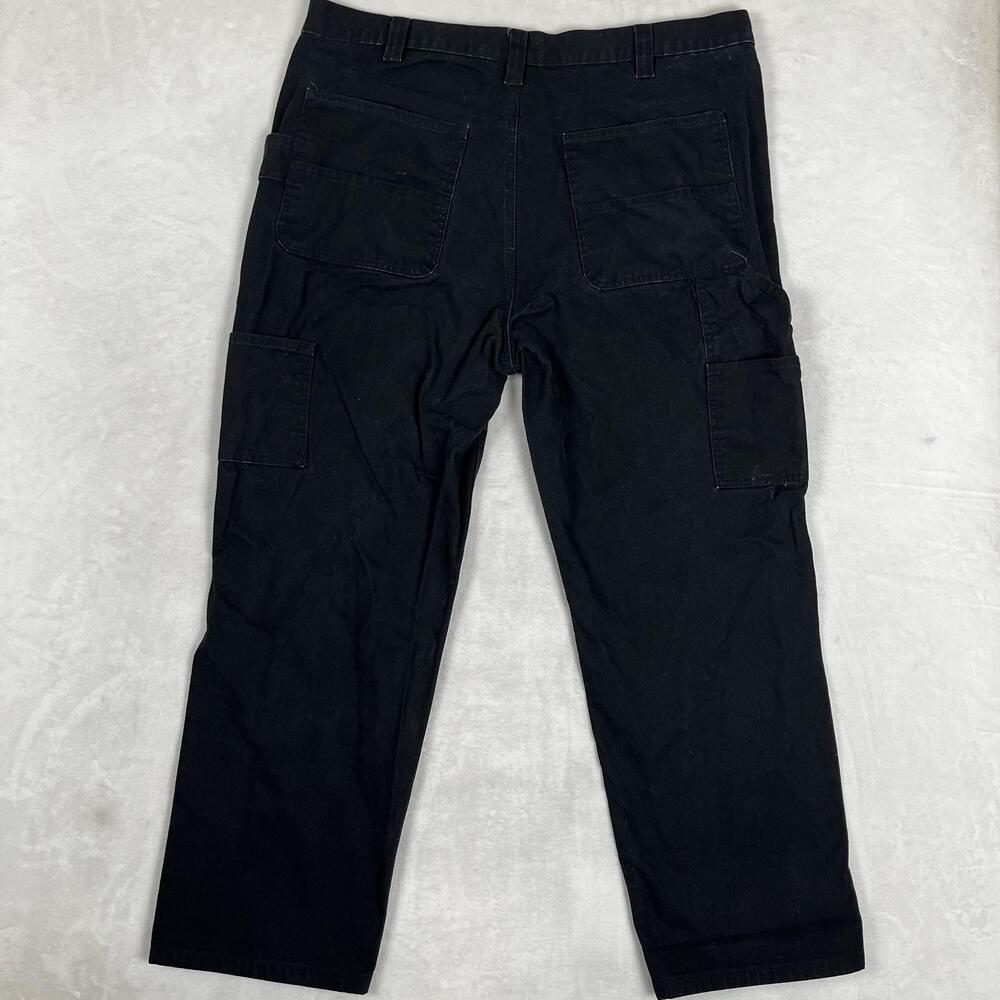Brahma Carpenter Pants Mens 38x30 Black Relaxed Fit Canvas Utility Workwear